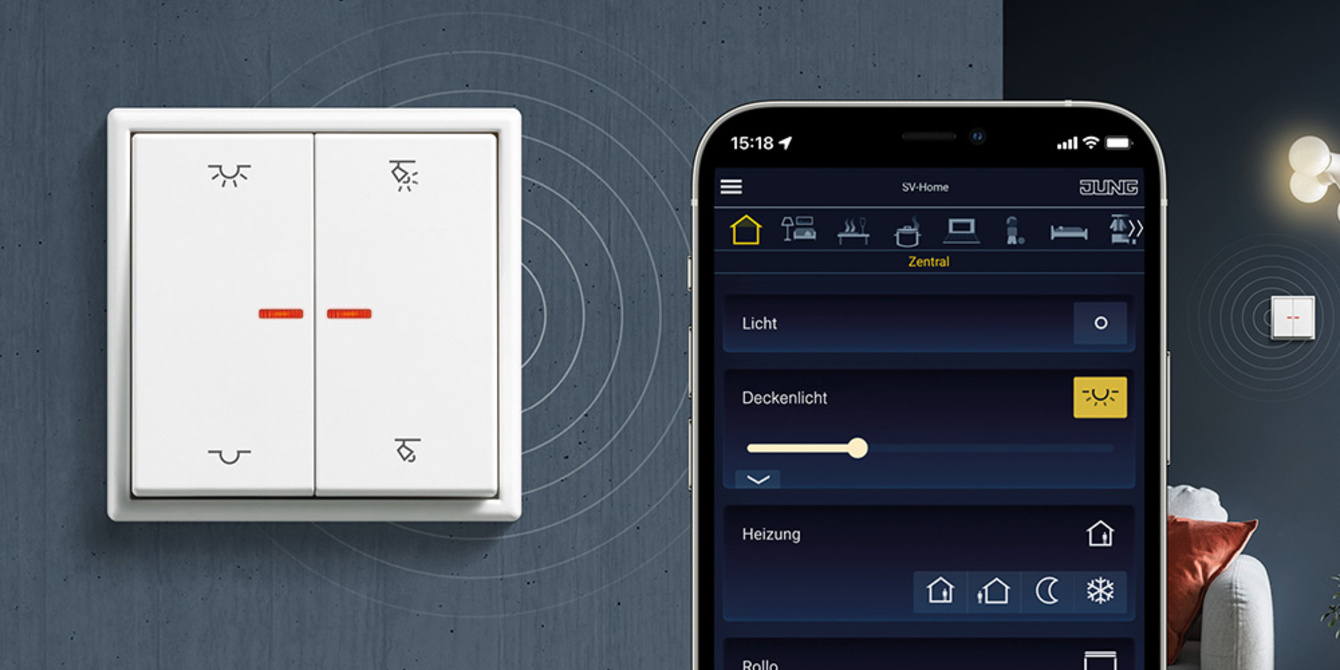 KNX RF Taster bei Elektrotechnik Härning GmbH & Co. KG in Weiherhammer